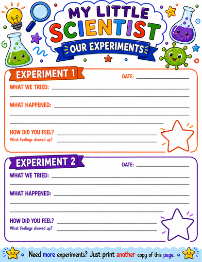 My Little Scientist Experiment Journal