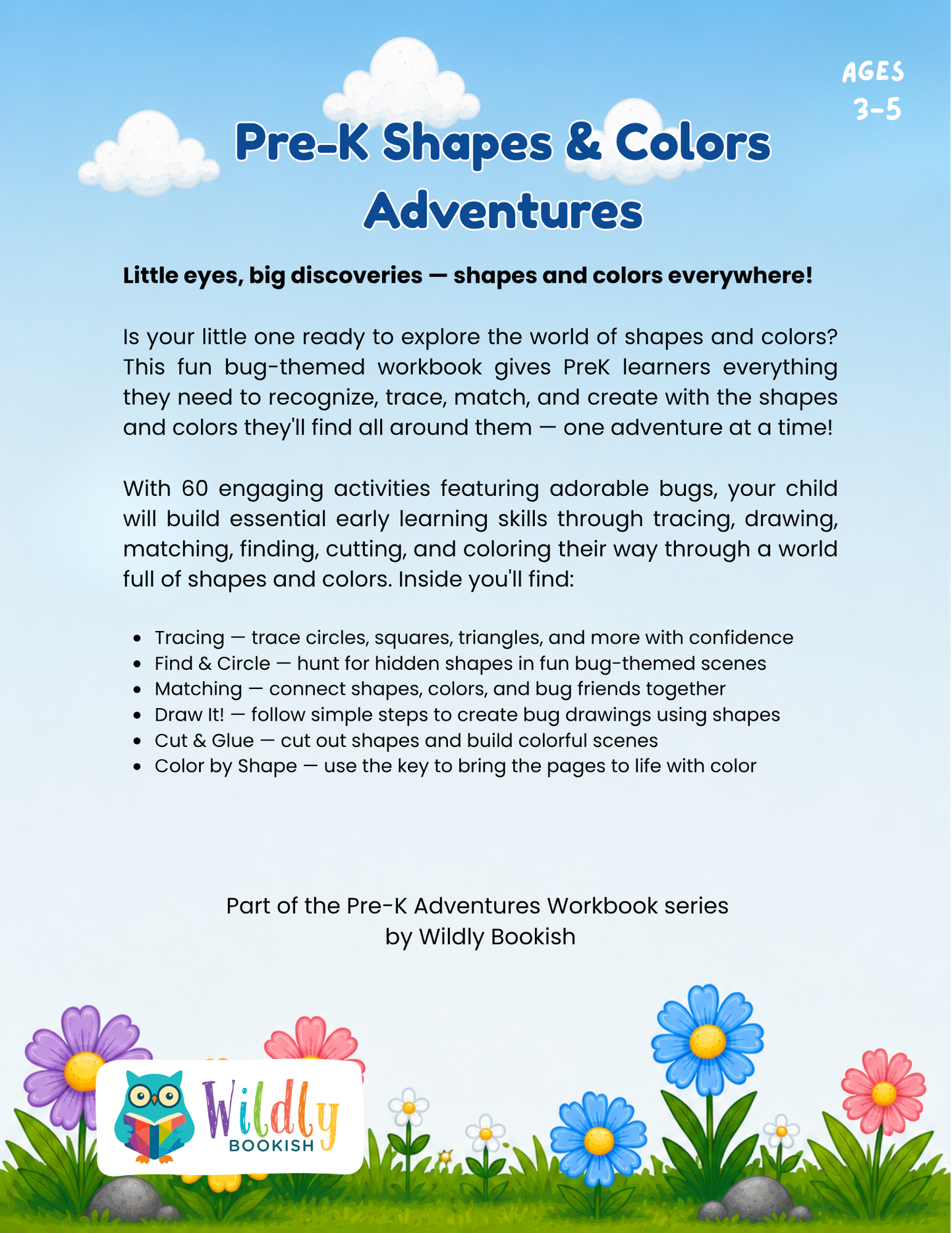 Pre-K Shapes & Colors Adventures Workbook