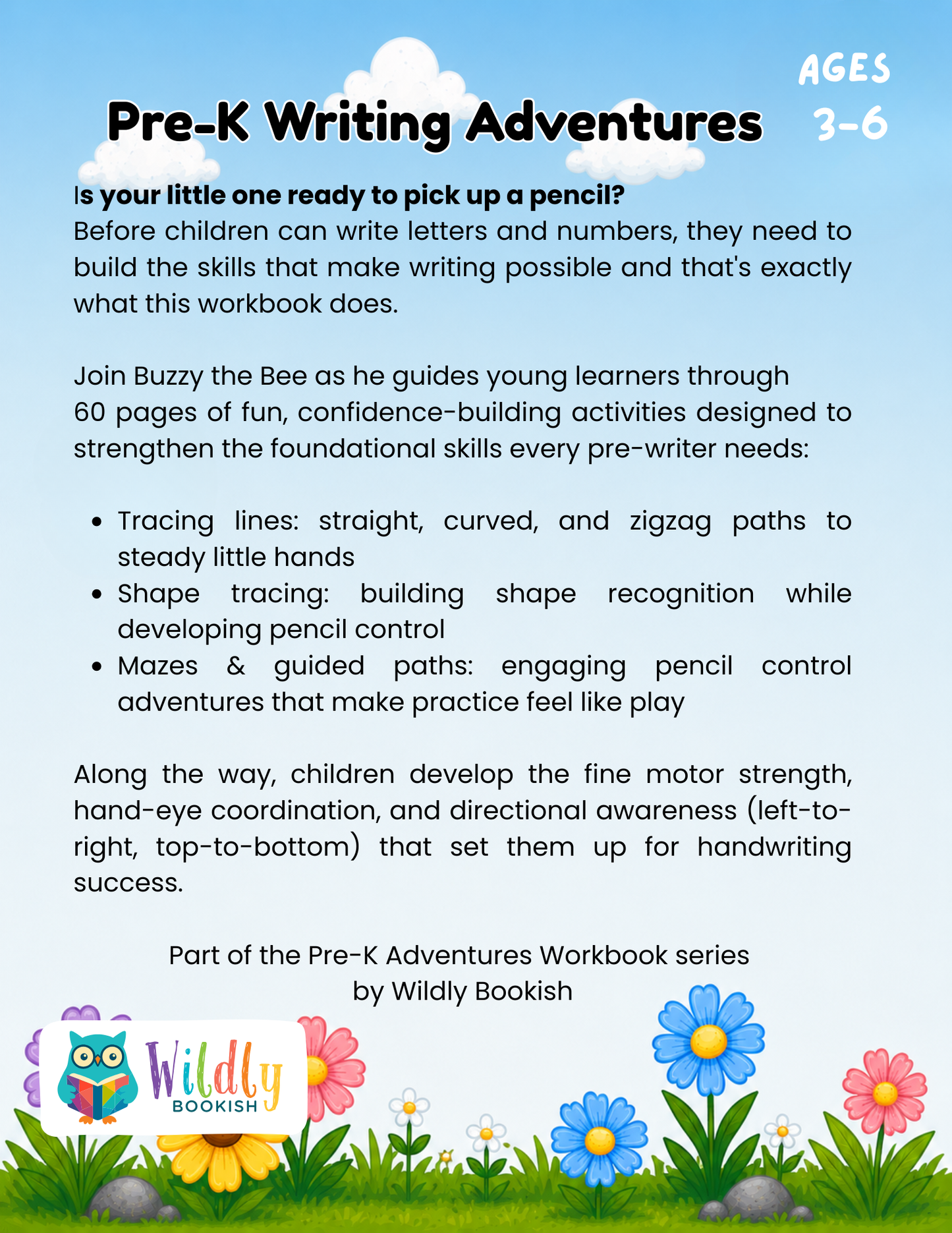 Pre-K Writing Adventures Workbook