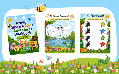 Pre-K Shapes & Colors Adventures Workbook